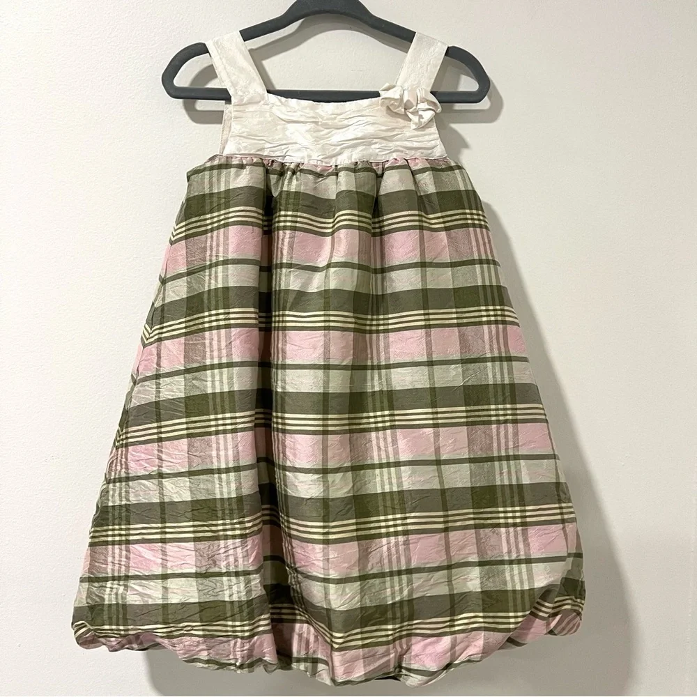Janie and Jack Silk tartan special occasions bubble dress